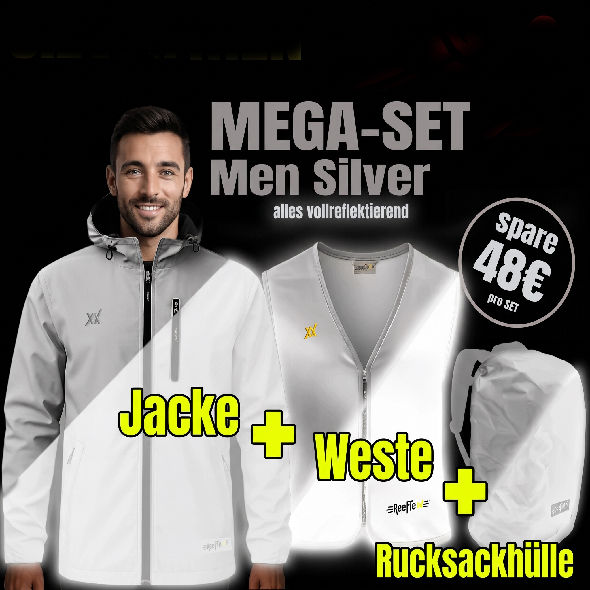 MEGA-SET Men Silver
