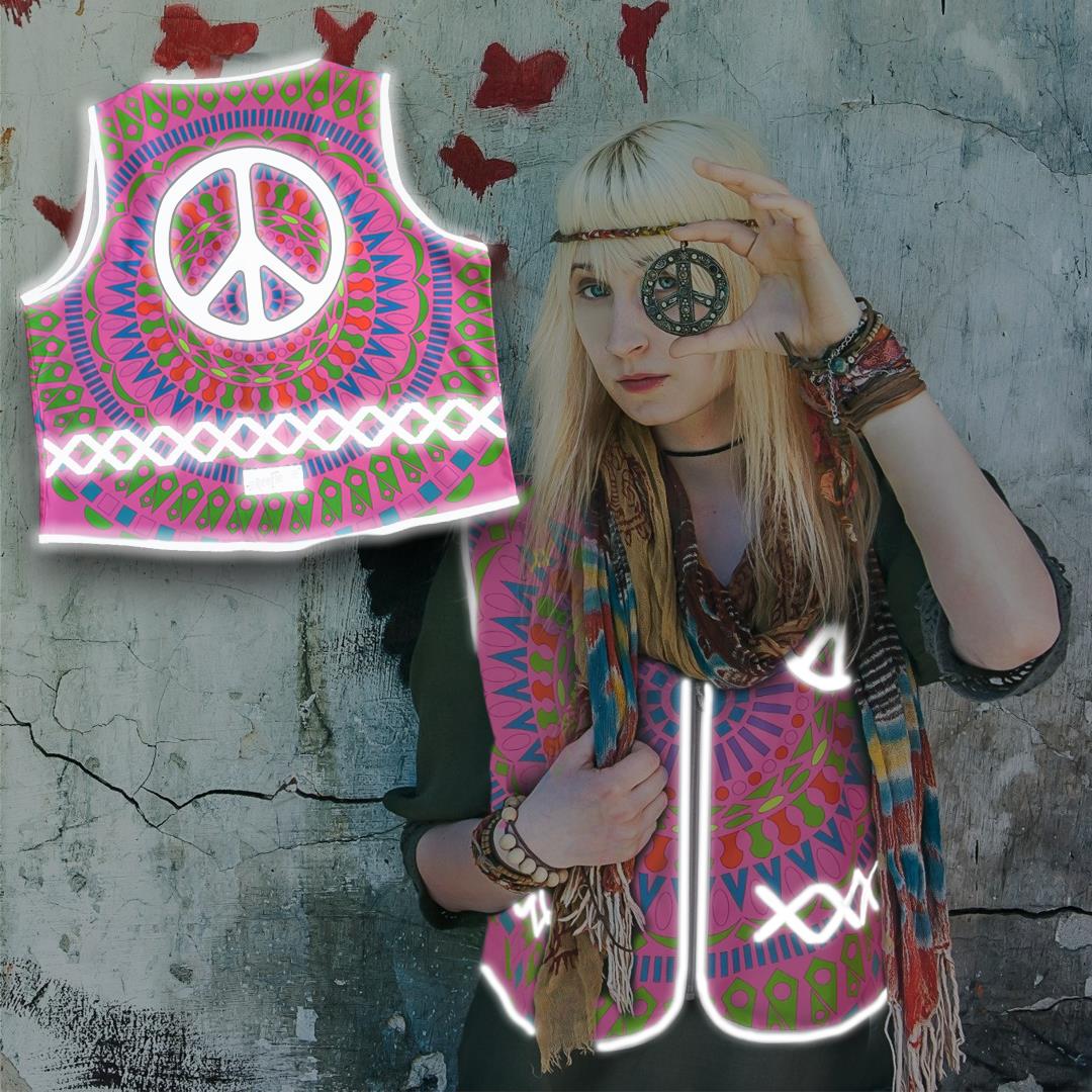 Pink Mandala - Damenwarnweste