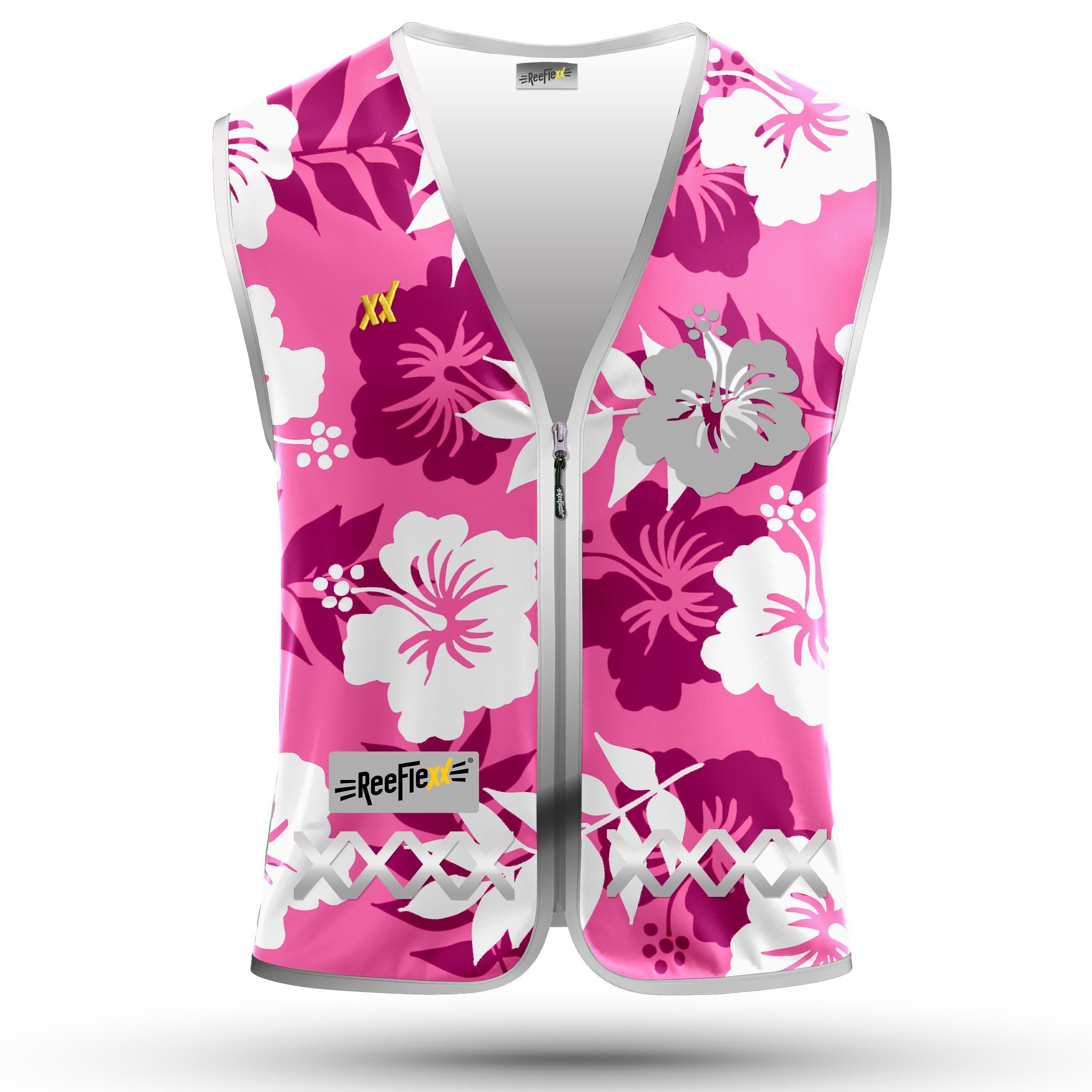 Pink Hibiscus - Damenwarnweste