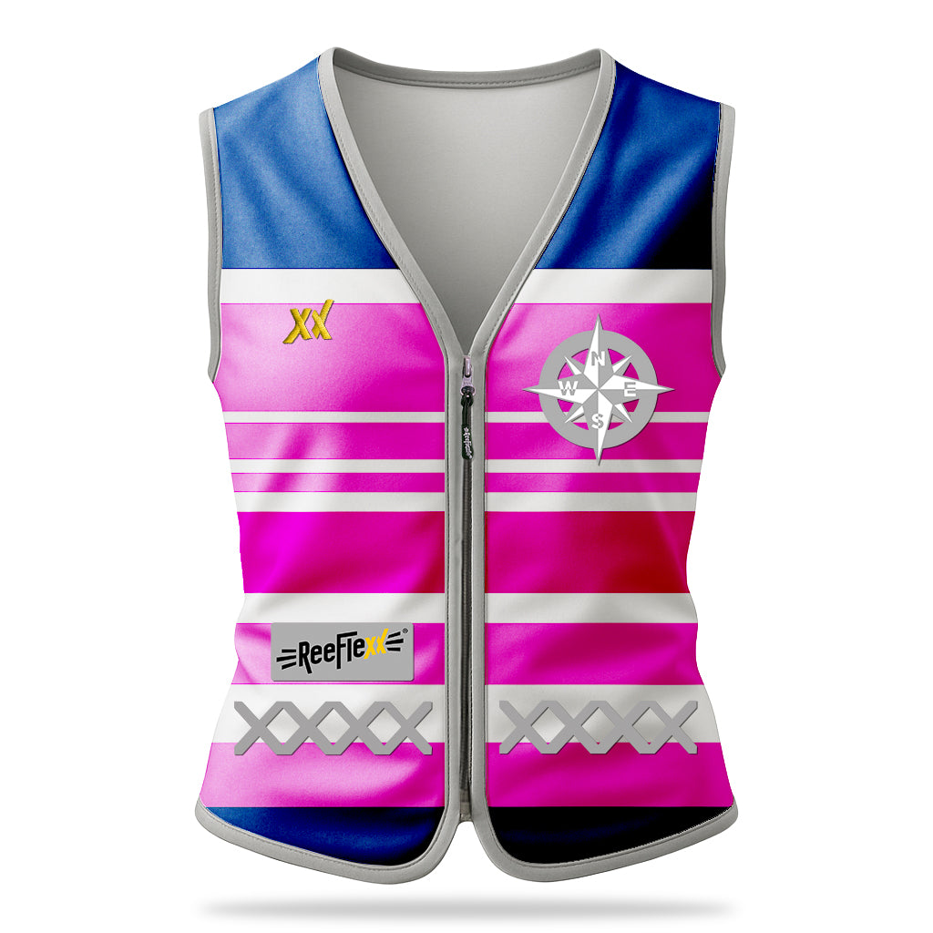 Pink Nautic Compass - Damenwarnweste