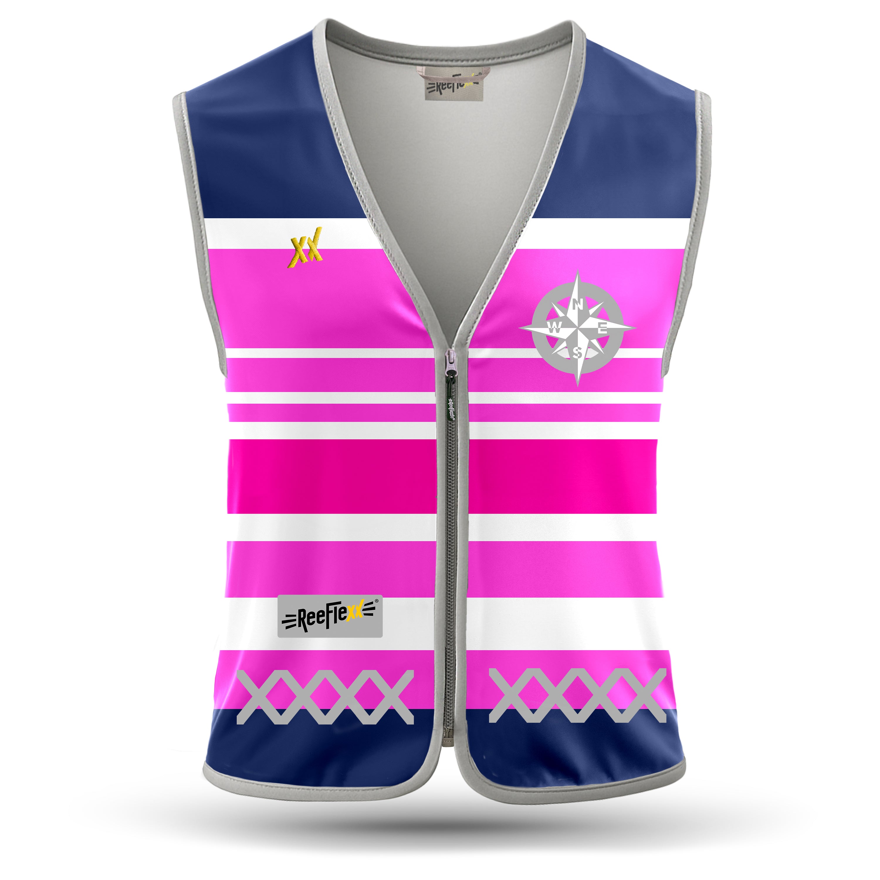 Pink Nautic Compass - Damenwarnweste