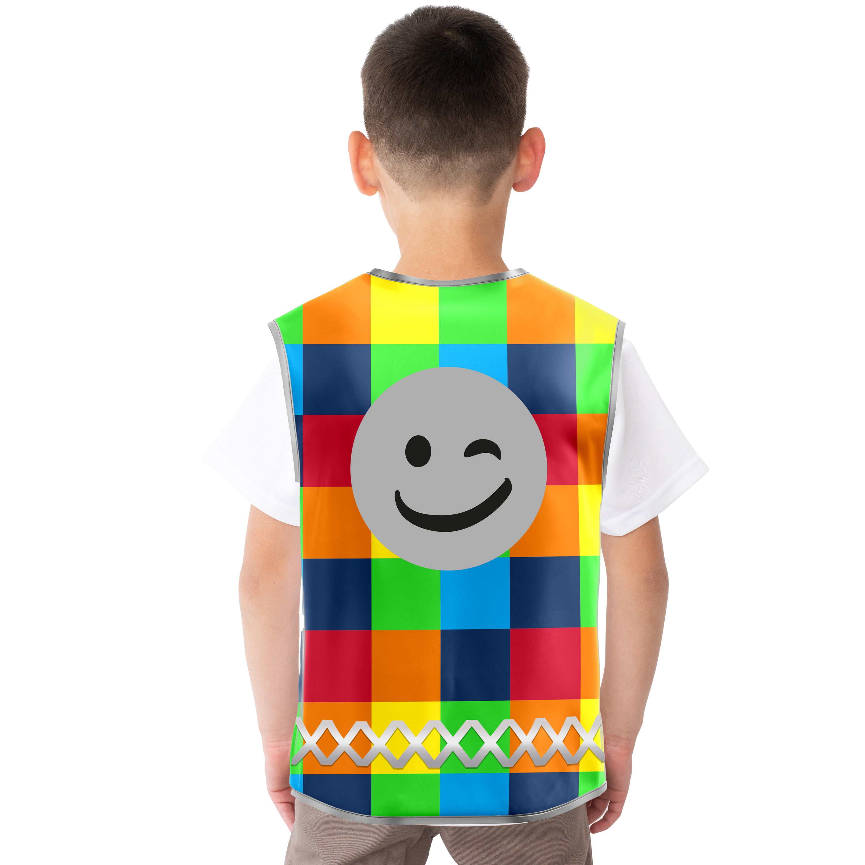 Mix Square Smiley - Kinderwarnweste