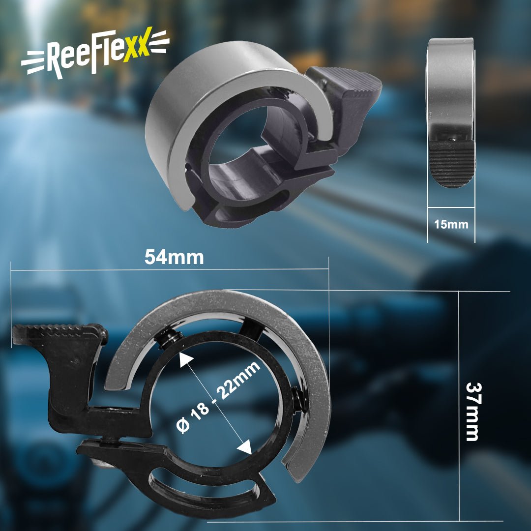 Fahrradklingel Glocke Aluminium silver